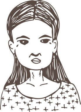 İnsanlar el çizimi avatar tasarımı ile karşı karşıya