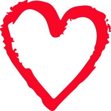 Kalp el çizimi simge tasarımı