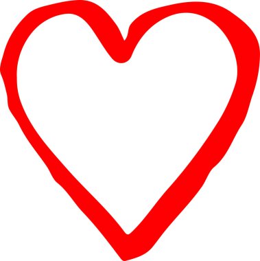 Kalp el çizimi simge tasarımı