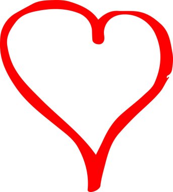 Kalp el çizimi simge tasarımı