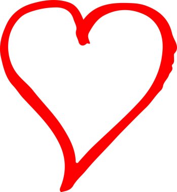 Kalp el çizimi simge tasarımı