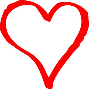 Kalp el çizimi simge tasarımı