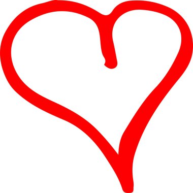 Kalp el çizimi simge tasarımı