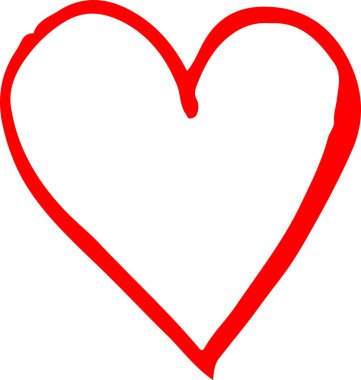 Kalp el çizimi simge tasarımı