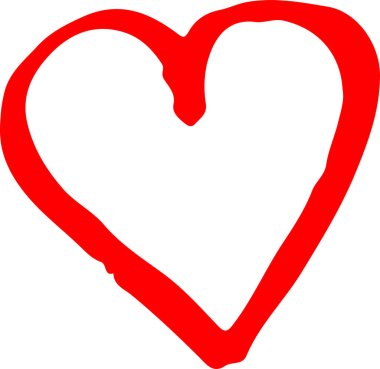 Kalp el çizimi simge tasarımı