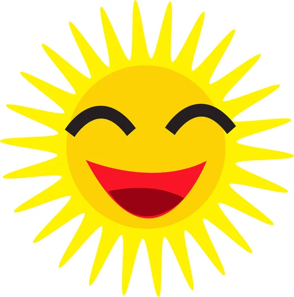 Sonne Symbol Emotion Cartoon Zeichen Symbol Design — Stockvektor