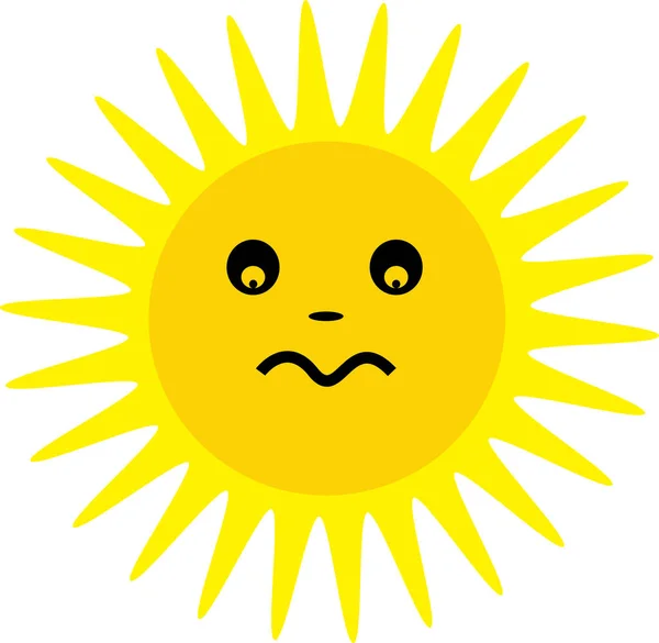 Sol Ícone Emoção Desenho Animado Símbolo Design —  Vetores de Stock