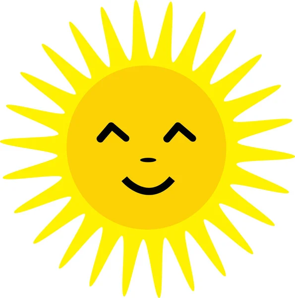 Сонце Значок Емоції Мультяшний Знак Дизайн Символу — стоковий вектор
