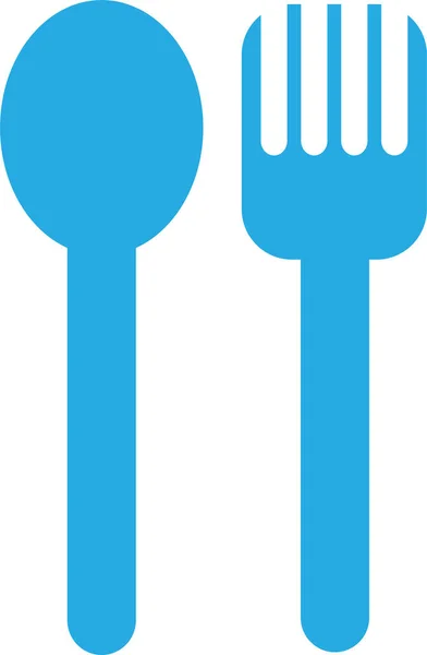 Cuillère Fork Icône Signe Symbole Conception — Image vectorielle