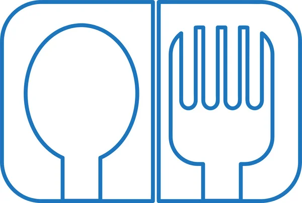 Lingură Furculiță Icon Simbol Design — Vector de stoc