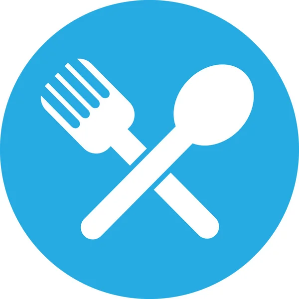 Spoon Fork Icon Sign Symbol Design — Stock Vector
