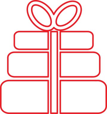 Hediye kutusu simgesi işaret sembolü tasarımı