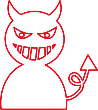 Şeytan simgesi sembol tasarımı