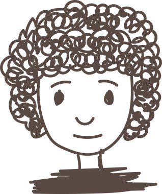 El çizimi insanlar simge sembolü tasarımı