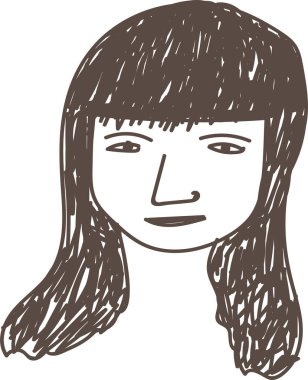 El çizimi insanlar simge sembolü tasarımı