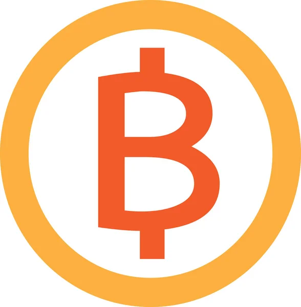 ブロックチェーンBitcoin暗号通貨記号アイコン — ストックベクタ