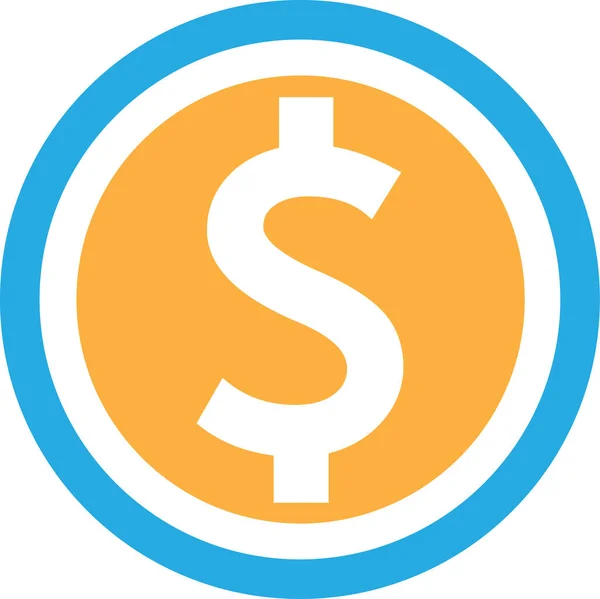Návrh Symbolu Symbolu Dolarových Peněz — Stockový vektor