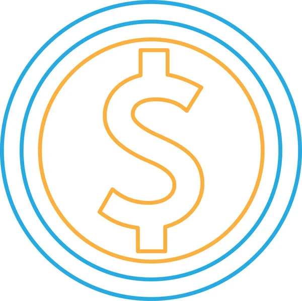 Dollar Geld Symbol Zeichen Design — Stockvektor
