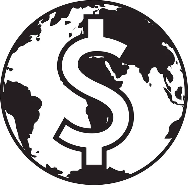 Dollar Geld Symbol Zeichen Design — Stockvektor