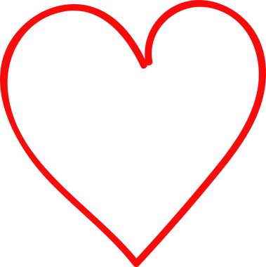 Kalp el çizimi simge tasarımı