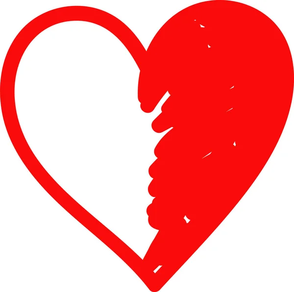 Návrhy Ikon Kreslení Rukou Srdce — Stockový vektor