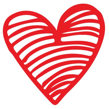 Kalp el çizimi simge tasarımı