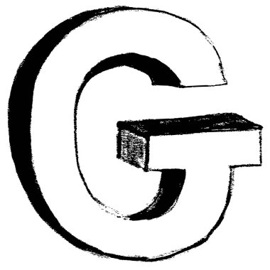 El çizimi alfabe el yazısı harfleri yazı tipi simgesi sembol tasarımı