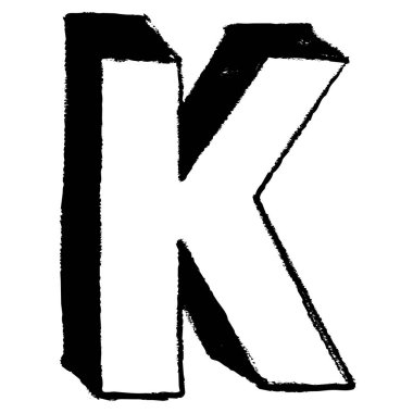 El çizimi alfabe el yazısı harfleri yazı tipi simgesi sembol tasarımı