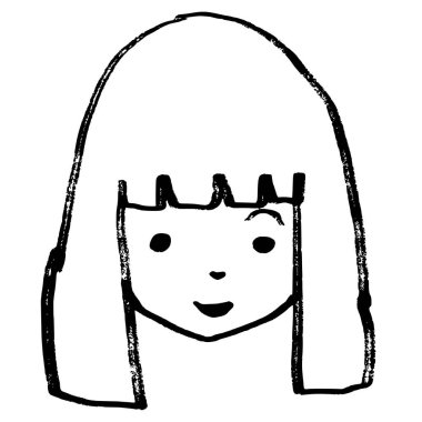 El çizimi insanlar simge sembolü tasarımı