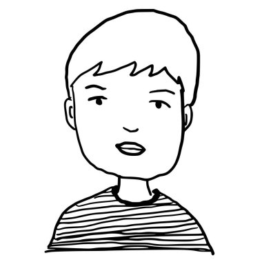 El çizimi insanlar simge sembolü tasarımı