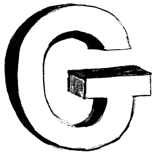 Hand Drawn Alphabet Handwriting Lettering Calligraphy Font Icon Sign Symbol — Stok Vektör