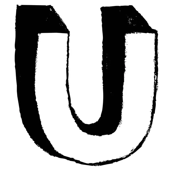 Handgetekend Alfabet Handschrift Belettering Kalligrafie Lettertype Pictogram Teken Symbool Ontwerp — Stockvector