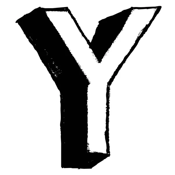 Hand Drawn Alphabet Handwriting Lettering Calligraphy Font Icon Sign Symbol — Stock vektor