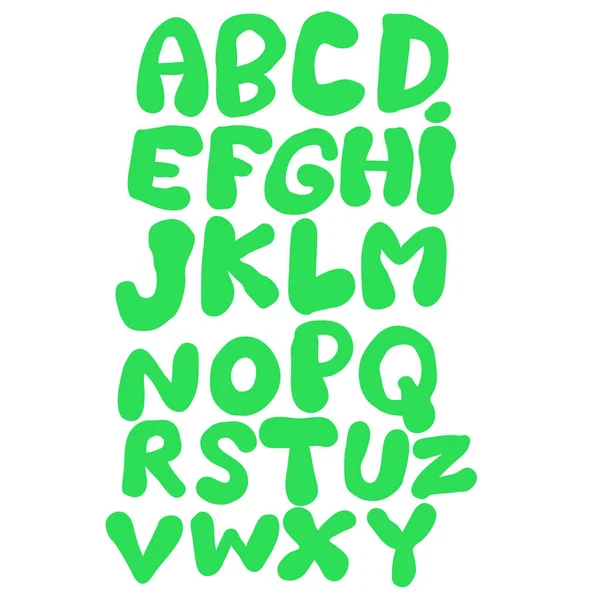 Hand Drawn Alphabet Handwriting Lettering Calligraphy Font Icon Sign Symbol — Vetor de Stock