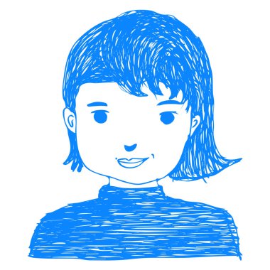 El çizimi insanlar simge sembolü tasarımı