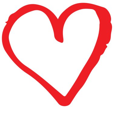 Kalp el çizimi simge tasarımı