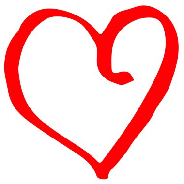 Kalp el çizimi simge tasarımı