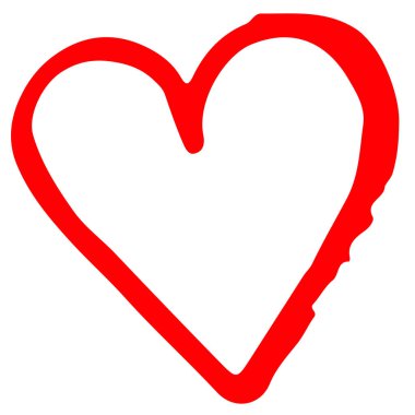 Kalp el çizimi simge tasarımı