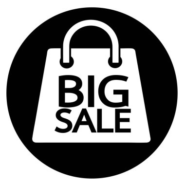 Alışveriş çantası ikonu Satış paketi tabela tasarımı