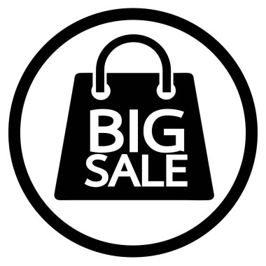 Alışveriş çantası ikonu Satış paketi tabela tasarımı