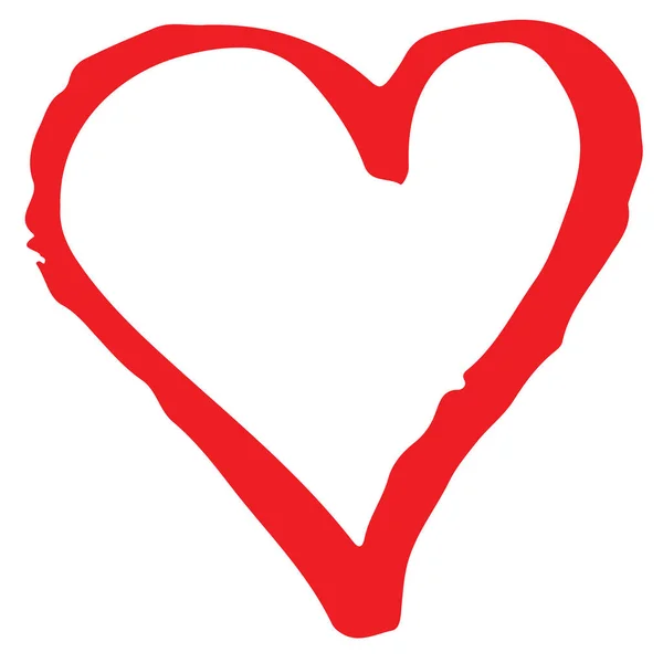 Corazón Mano Dibujar Icono Signo Diseño — Vector de stock