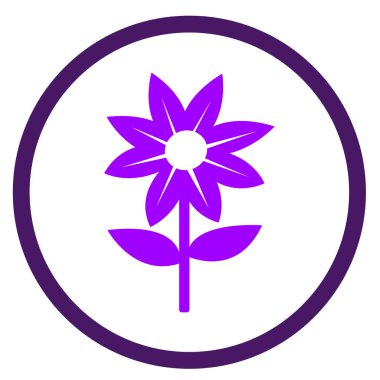 Çiçek simgesi flora işareti tasarımı