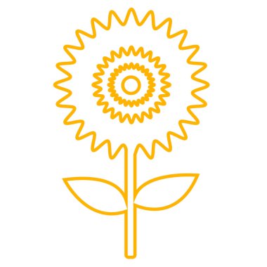 Çiçek simgesi flora işareti tasarımı