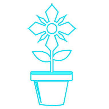 Çiçek simgesi flora işareti tasarımı