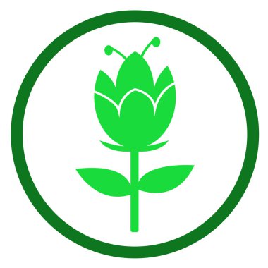 Çiçek simgesi flora işareti tasarımı