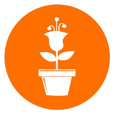 Çiçek simgesi flora işareti tasarımı