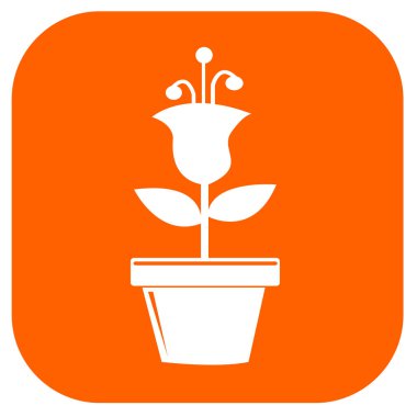 Çiçek simgesi flora işareti tasarımı