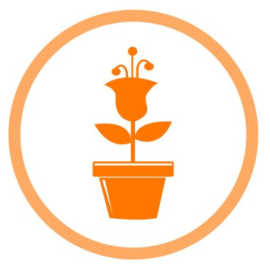 Çiçek simgesi flora işareti tasarımı