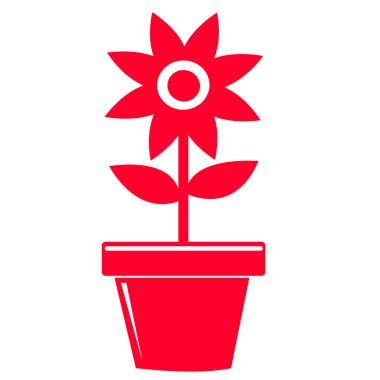 Çiçek simgesi flora işareti tasarımı