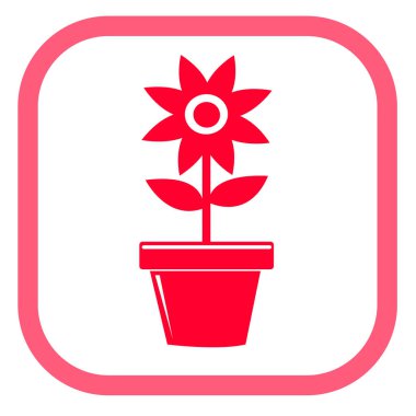 Çiçek simgesi flora işareti tasarımı